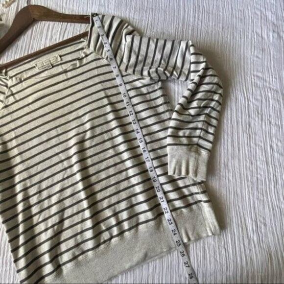 I love H81 Sweatshirt Women's Size Large Black & White Strips Large - Picture 4 of 5